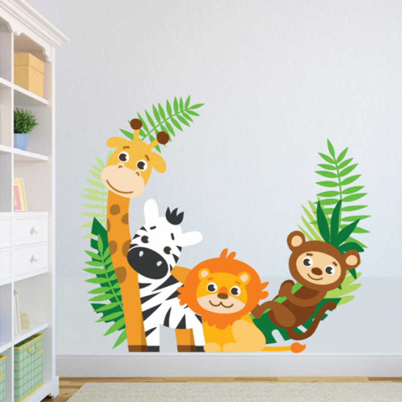 Αυτοκόλλητο τοίχου Παιδικά Ζούγκλα